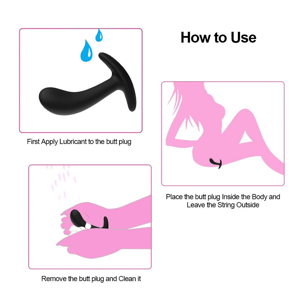 Set of 3 Silicone Anal Plug Vibrators Set of 3 Silicone Anal Plug Vibrators