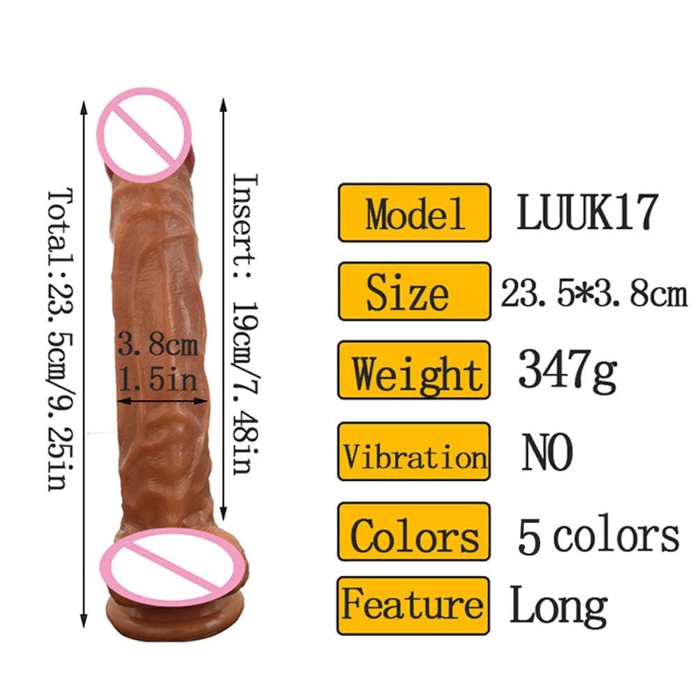 Long Realistic Dildo in Multiple Colors Long Realistic Dildo in Multiple Colors