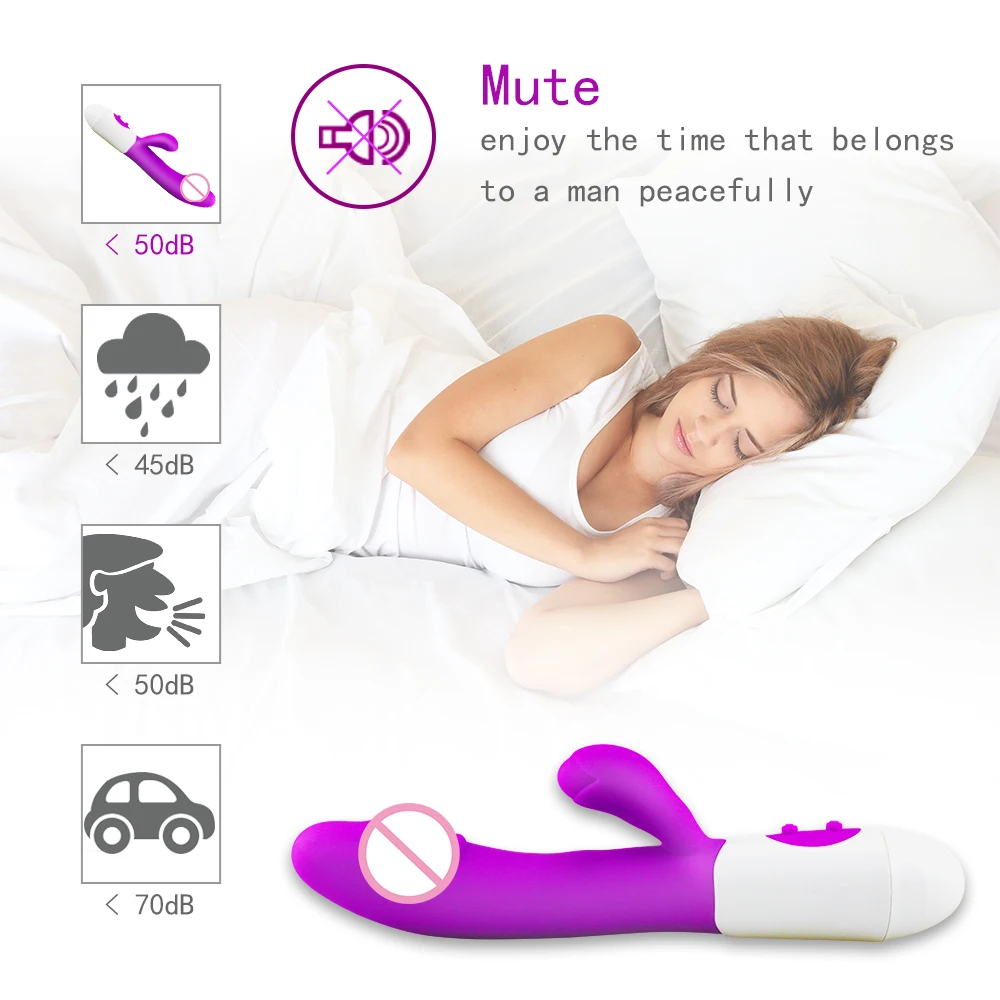Silicone G-Spot Dildo Rabbit Vibrator Silicone G-Spot Dildo Rabbit Vibrator