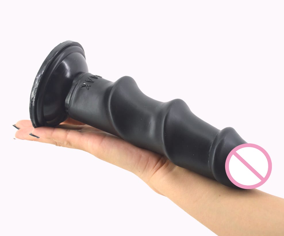 Extra Large Size Ribbed Silicone Dildo
