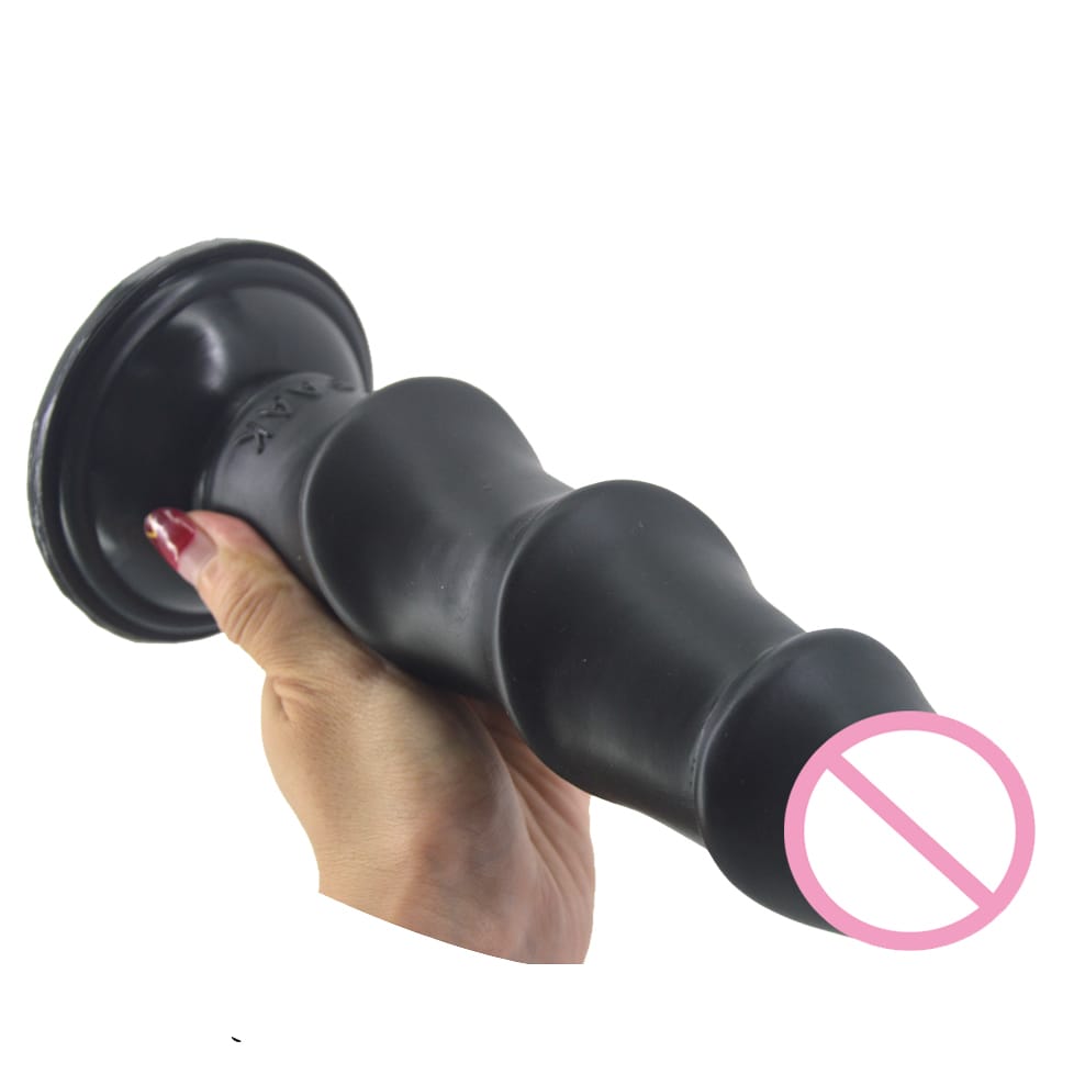 Extra Large Size Ribbed Silicone Dildo