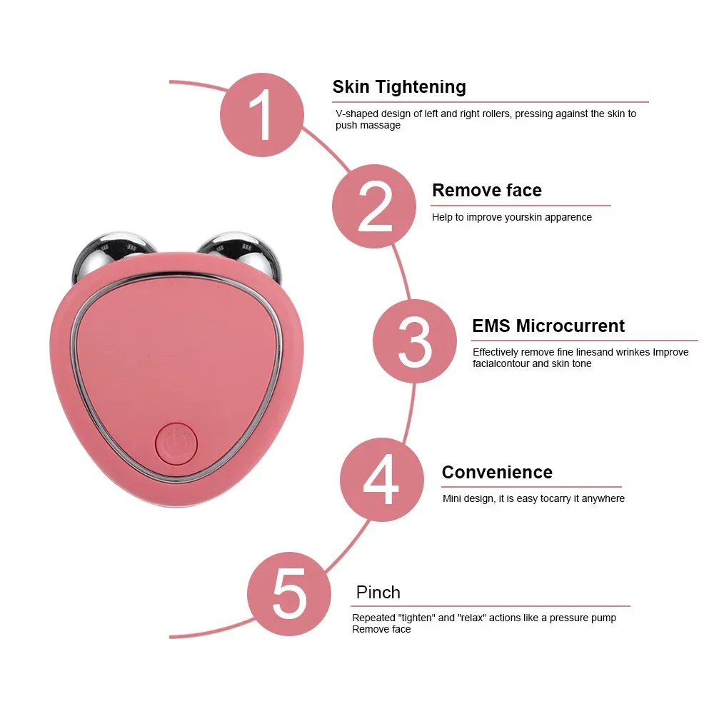 Electric EMS Facial Massager: Lifting Roller with Microcurrents and Gel to Firm and Rejuvenate the Skin - Image 3