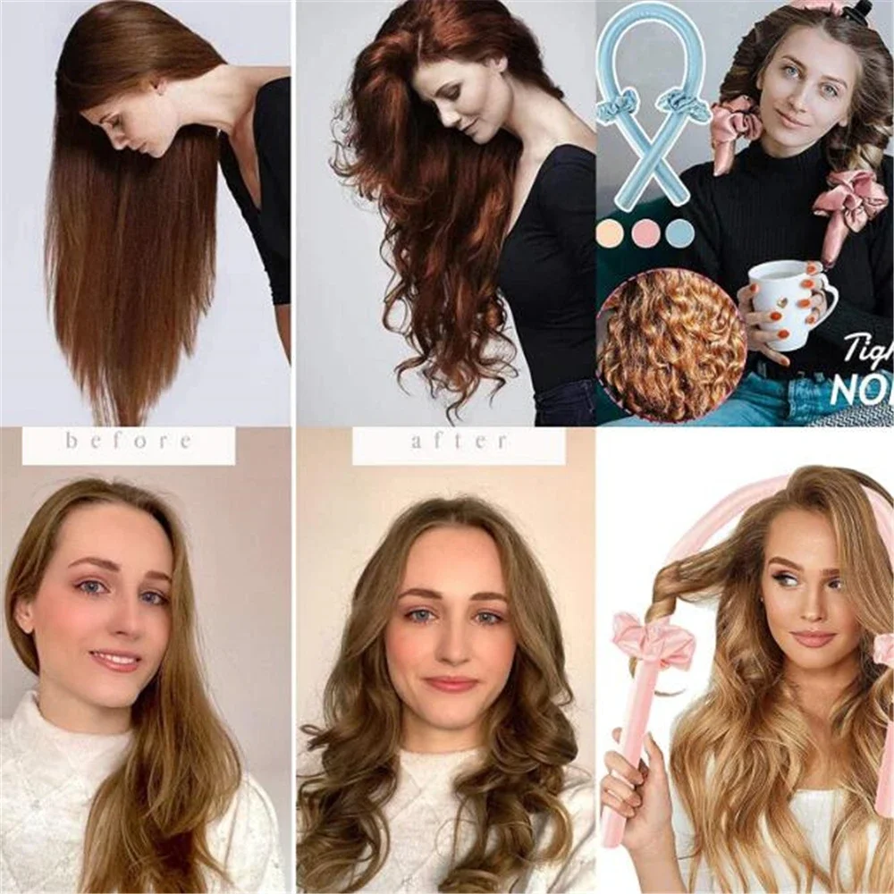 Heatless Curl Headband: Silk Headband for Soft Waves Overnight - Image 4