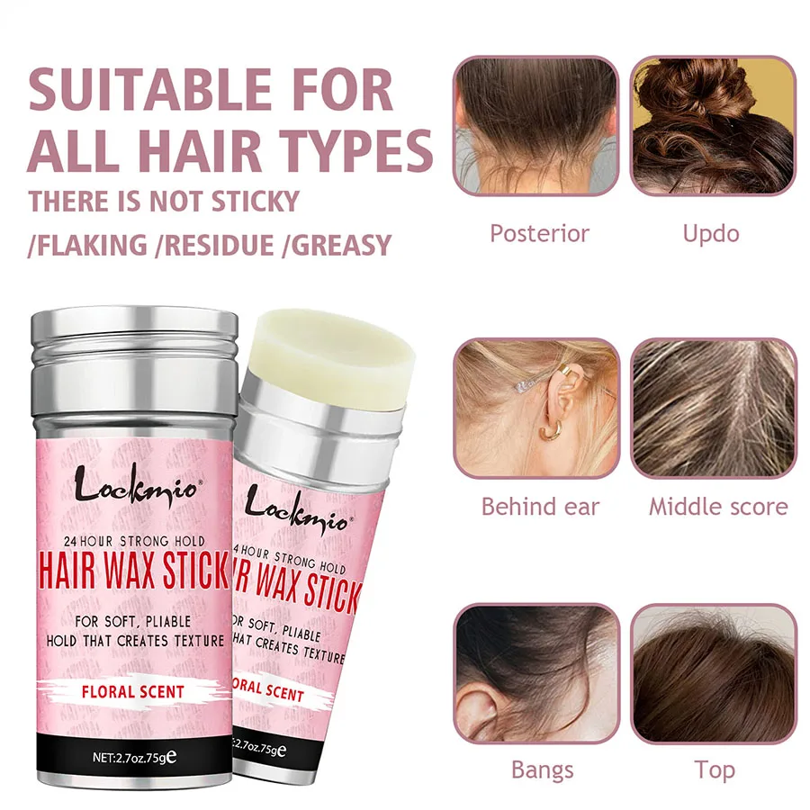 Professional Anti-Frizz Wax for Women: Straightening Pomade to Control Loose Hair and Natural Wigs - Image 3