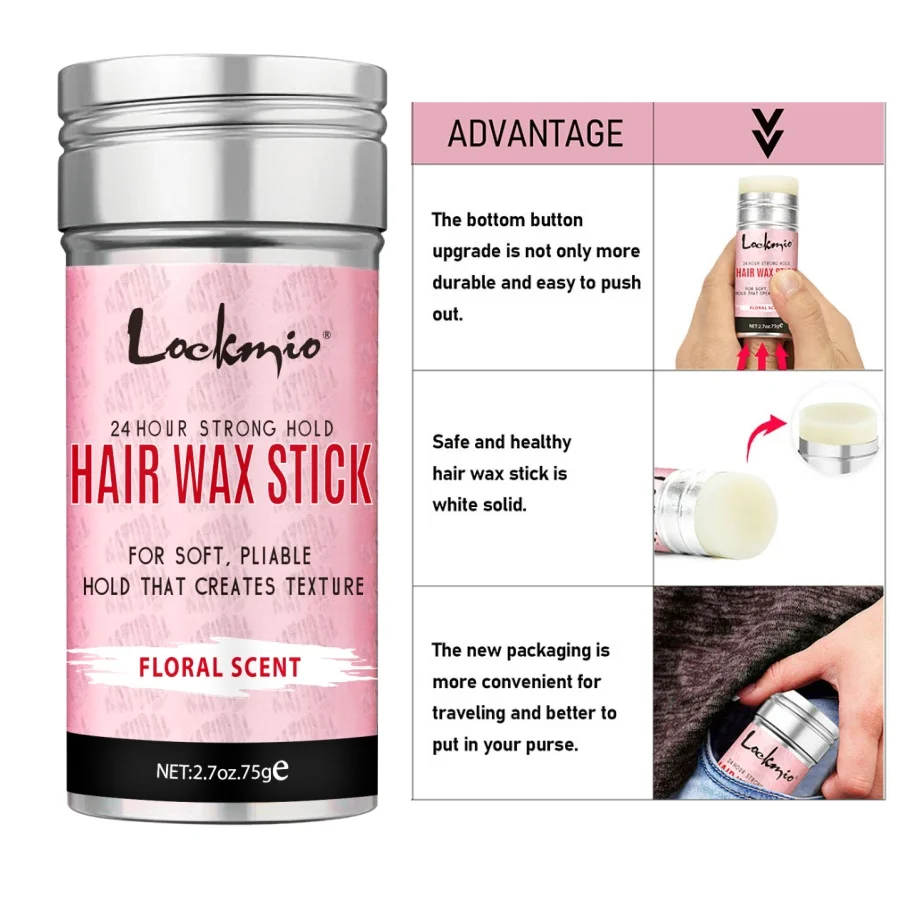 Professional Anti-Frizz Wax for Women: Straightening Pomade to Control Loose Hair and Natural Wigs - Image 4