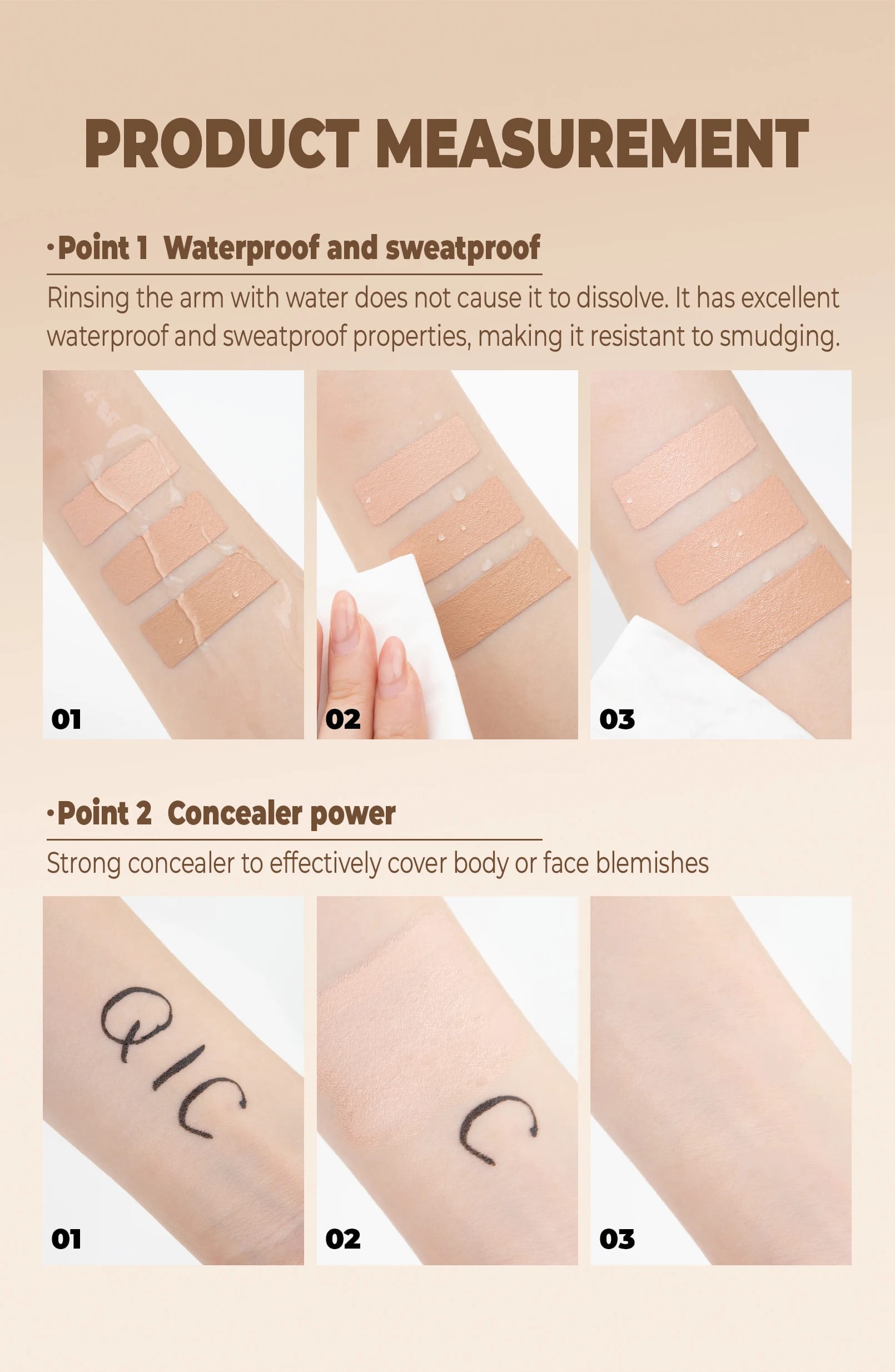 Waterproof Full Coverage Concealer for Tattoos, Scars - Natural Finish Foundation for All Skin Tones & Types Waterproof Full Coverage Concealer for Tattoos, Scars - Natural Finish Foundation for All Skin Tones & Types