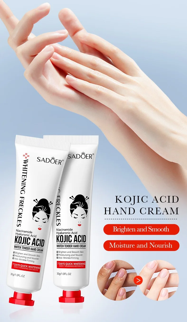 Kojic Acid Anti-wrinkle Hand Cream Skin Soften Nourish Anti-drying Whitening Moisturizing Korean SkinCare Cracked Repair Product