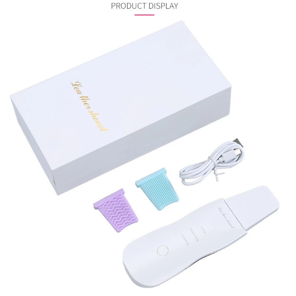 Electric Ultrasonic Skin Scrubber Vibration Face Spatula Peeling Blackhead Remover Facial Lifting Cleansing Ultrasonic Skin Care Electric Ultrasonic Skin Scrubber Vibration Face Spatula Peeling Blackhead Remover Facial Lifting Cleansing Ultrasonic Skin Care