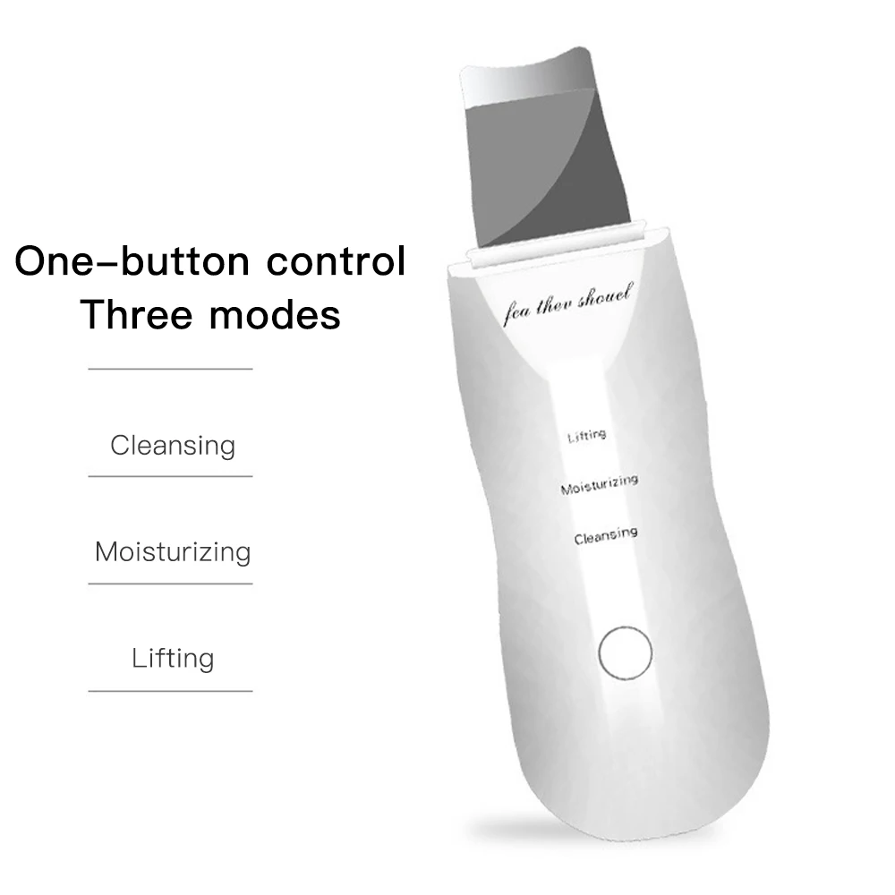 Electric Ultrasonic Skin Scrubber Vibration Face Spatula Peeling Blackhead Remover Facial Lifting Cleansing Ultrasonic Skin Care Electric Ultrasonic Skin Scrubber Vibration Face Spatula Peeling Blackhead Remover Facial Lifting Cleansing Ultrasonic Skin Care