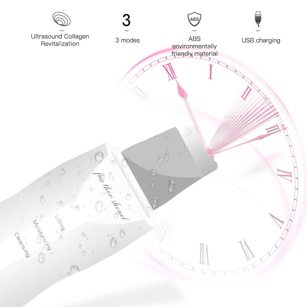 Electric Ultrasonic Skin Scrubber Vibration Face Spatula Peeling Blackhead Remover Facial Lifting Cleansing Ultrasonic Skin Care Electric Ultrasonic Skin Scrubber Vibration Face Spatula Peeling Blackhead Remover Facial Lifting Cleansing Ultrasonic Skin Care