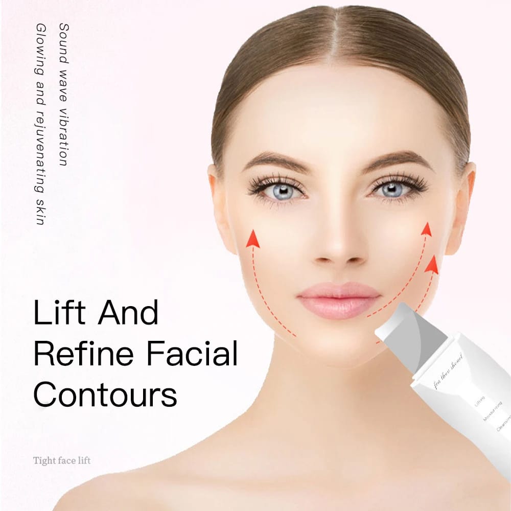 Electric Ultrasonic Skin Scrubber Vibration Face Spatula Peeling Blackhead Remover Facial Lifting Cleansing Ultrasonic Skin Care Electric Ultrasonic Skin Scrubber Vibration Face Spatula Peeling Blackhead Remover Facial Lifting Cleansing Ultrasonic Skin Care