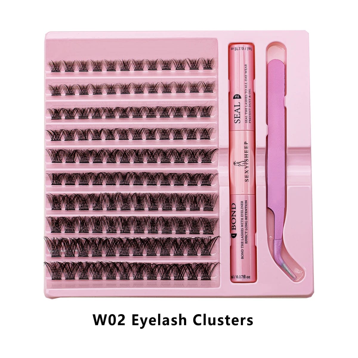 Individual Eyelashes Extension Cluster Full Volume Lashes Natural Look 9-16MM DIY False Lashes Mink with bond and seal,tweezer