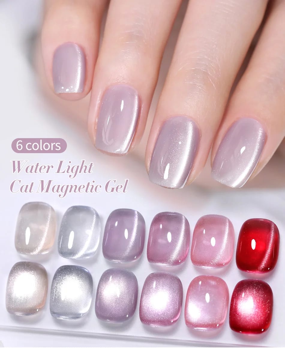 BORN PRETTY 10ml Silver Water Light Cat Magnetic Gel Nail Polish Nail Supplies Vernis Semi Permanent Gel for Fall Winter Nails