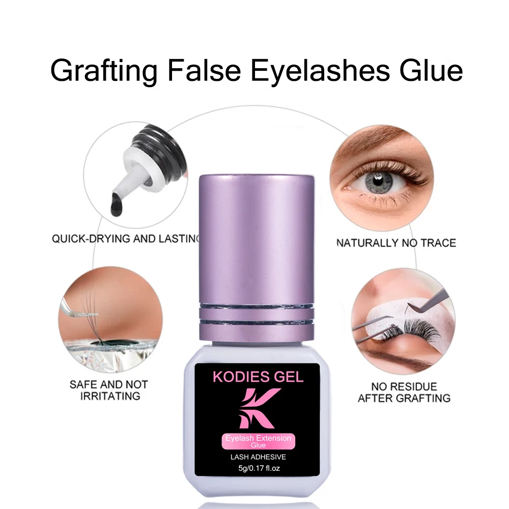KODIES GEL Extra Strong Eyelash Glue - Fast Drying and Waterproof, 5g - Image 4