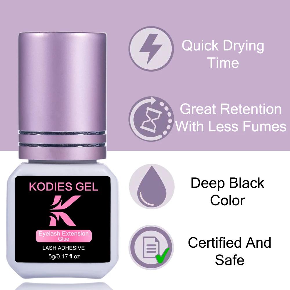 KODIES GEL Extra Strong Eyelash Glue - Fast Drying and Waterproof, 5g - Image 5