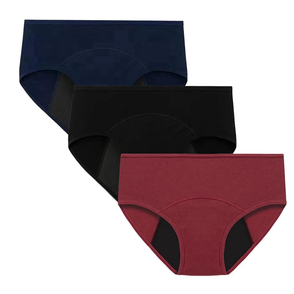 Breathable Cotton Menstrual Panties - Low Waist Period Underwear