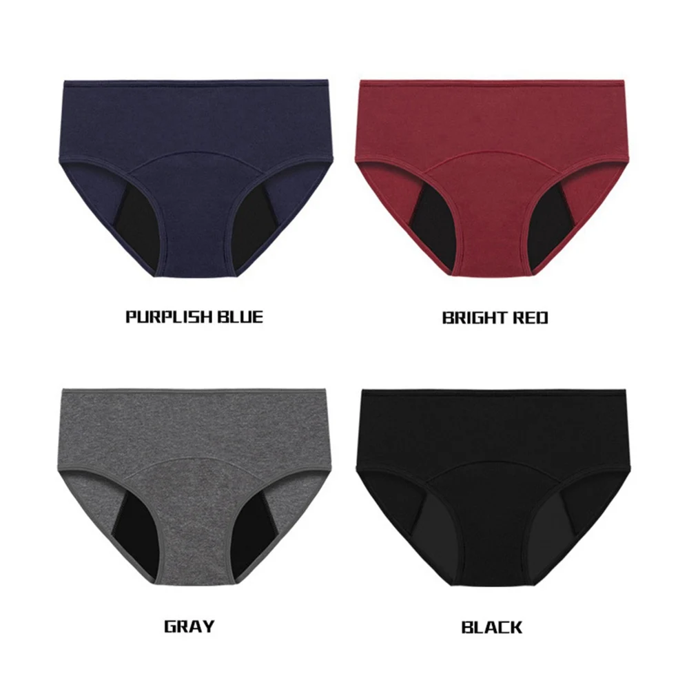 Breathable Cotton Menstrual Panties - Low Waist Period Underwear - Image 6