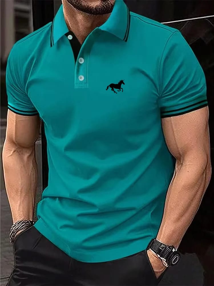 Nueva camiseta clásica de manga corta para hombre, polo de verano, camiseta informal con solapa abotonada, polo informal súper grande S-3XL