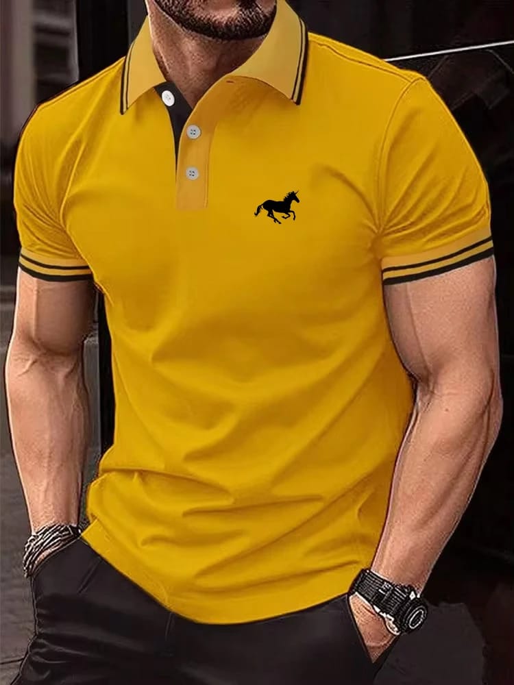 Nueva camiseta clásica de manga corta para hombre, polo de verano, camiseta informal con solapa abotonada, polo informal súper grande S-3XL