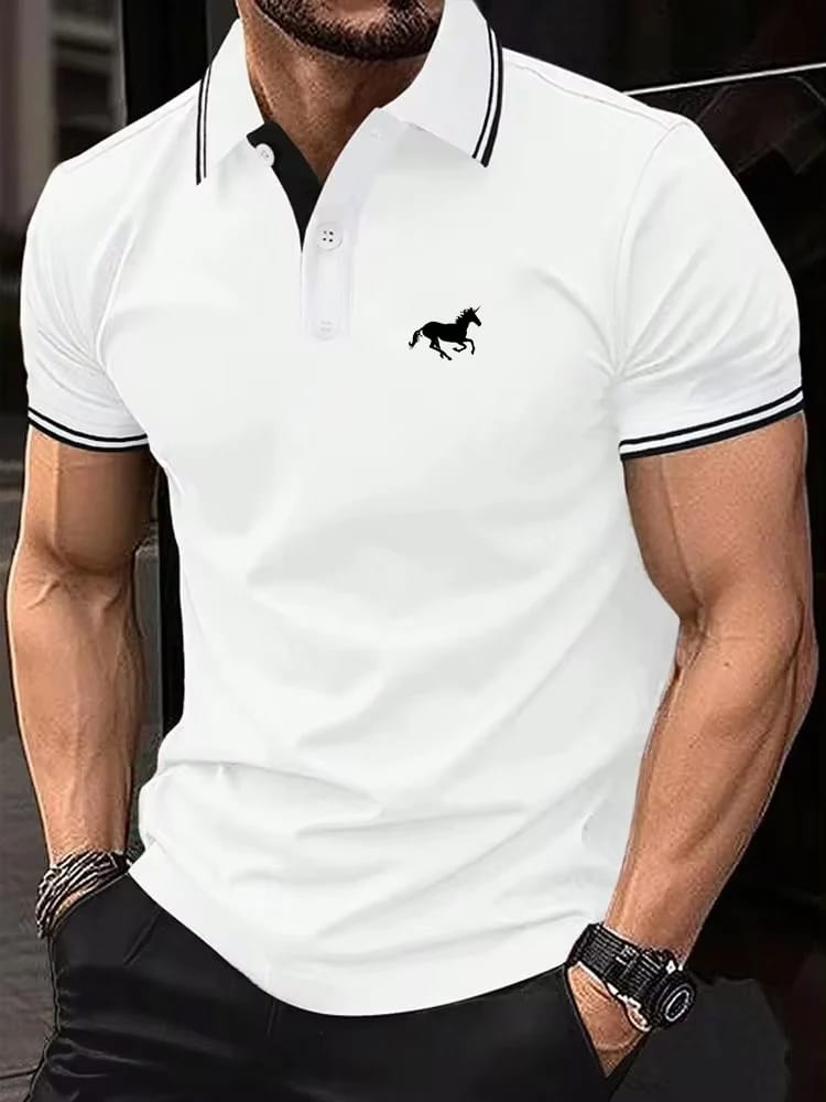 Nueva camiseta clásica de manga corta para hombre, polo de verano, camiseta informal con solapa abotonada, polo informal súper grande S-3XL