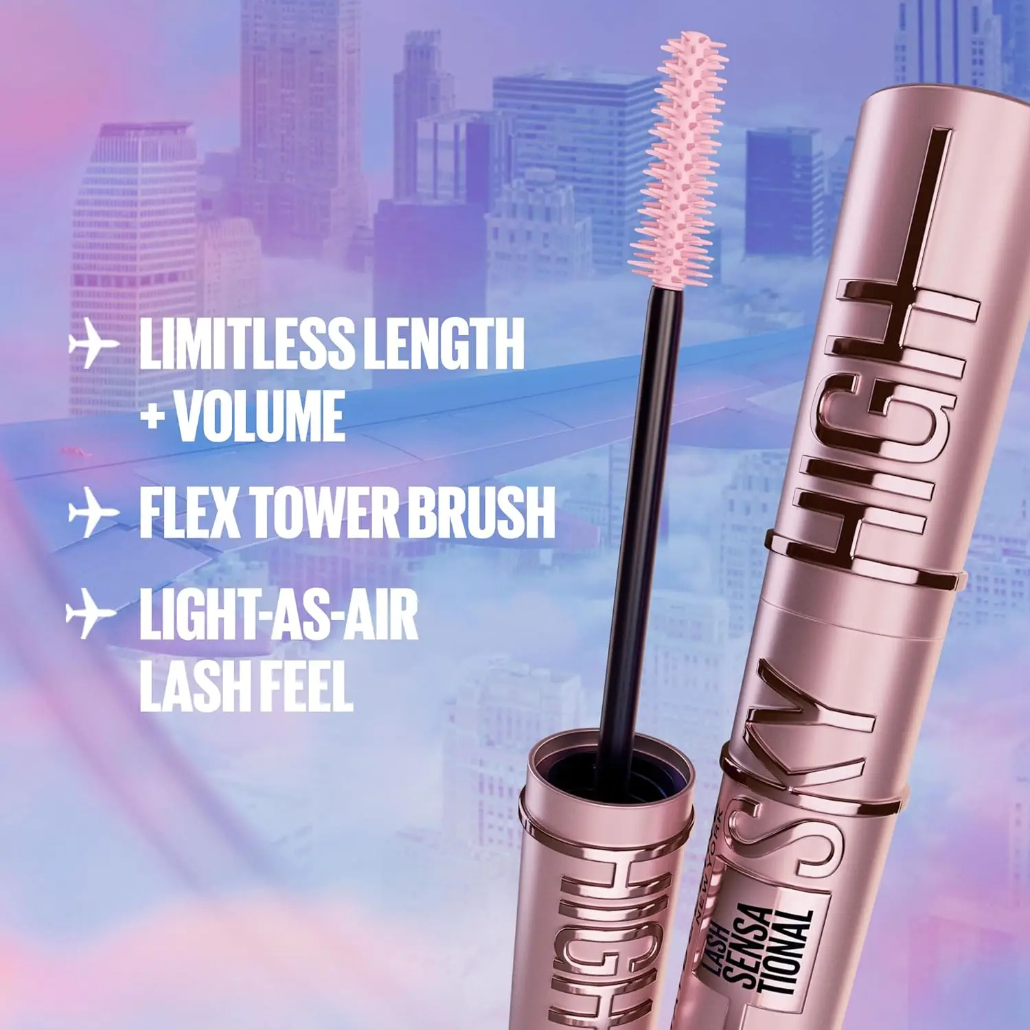 Lash Sensational Sky High Waterproof Mascara Makeup, Volumizing, Lengthening, Defining, Curling, Multiplying, Buildable Formula, Lash Sensational Sky High Waterproof Mascara Makeup, Volumizing, Lengthening, Defining, Curling, Multiplying, Buildable Formula,