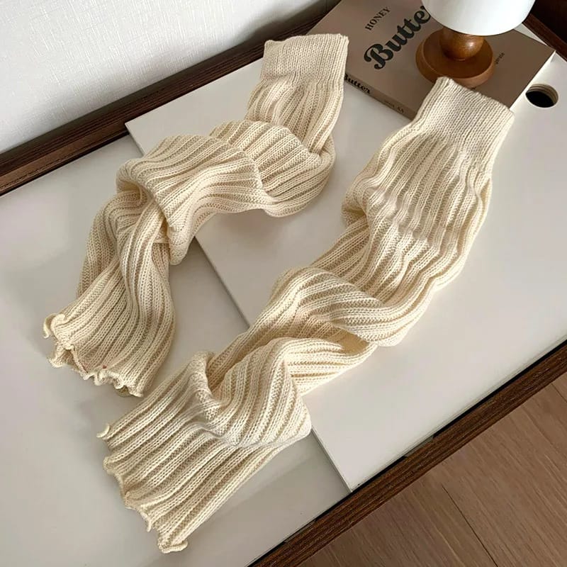 Calentadores de piernas de Lolita japonesa dulce de 57 cm, calentadores de tobillo para mujeres y niñas, calcetines largos góticos Y2K, calcetines finos de punto para cosplay