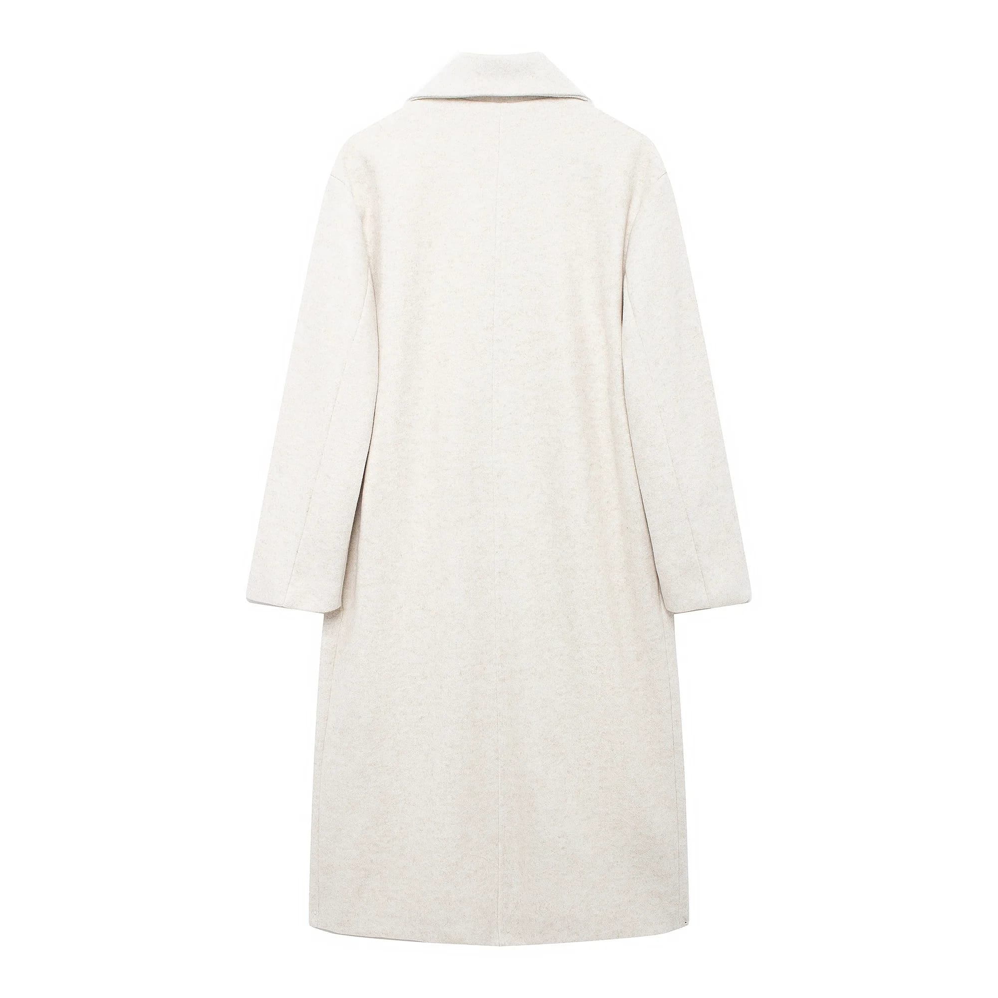 TRAFZA Abrigo de invierno para mujer 2024, cárdigan largo cruzado con solapa sólida, top de mujer, bolsillo, ropa de calle, novedad en abrigo exterior para mujer TRAFZA Abrigo de invierno para mujer 2024, cárdigan largo cruzado con solapa sólida, top de mujer, bolsillo, ropa de calle, novedad en abrigo exterior para mujer