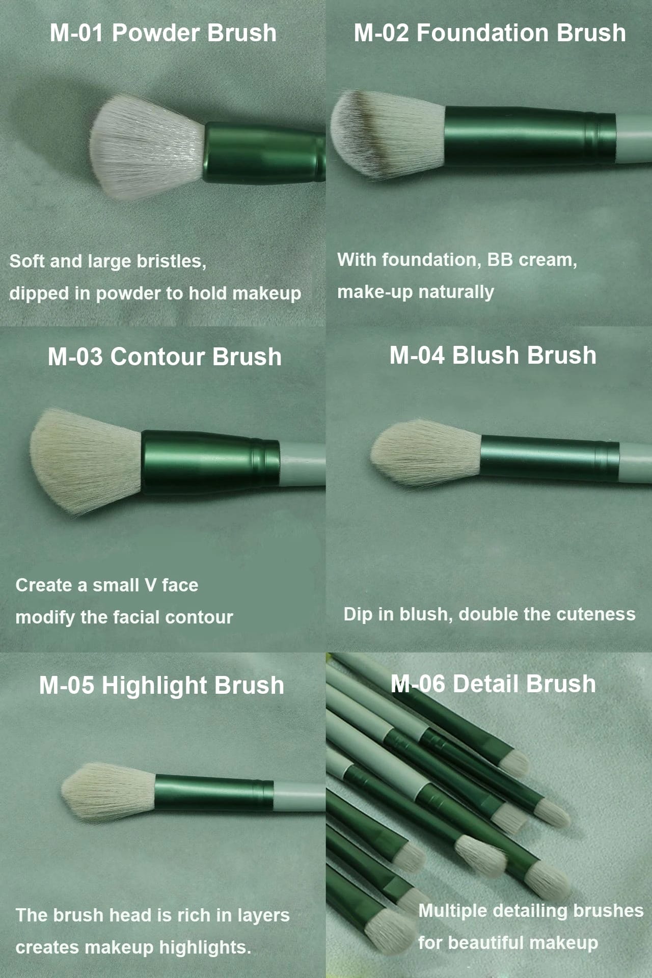 Juego de 13 brochas de maquillaje para mujer, para sombras de ojos, base, brochas cosméticas, sombras de ojos, rubor, herramientas de maquillaje suaves, bolsa