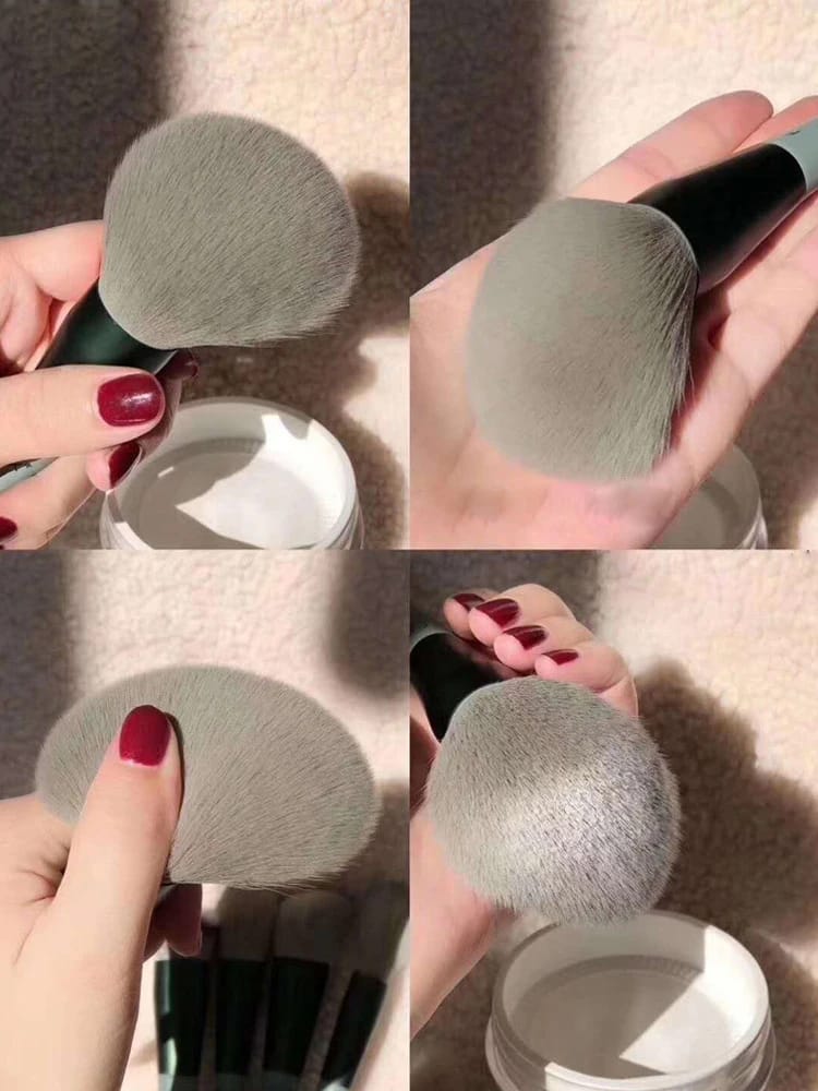 Juego de 13 brochas de maquillaje para mujer, para sombras de ojos, base, brochas cosméticas, sombras de ojos, rubor, herramientas de maquillaje suaves, bolsa