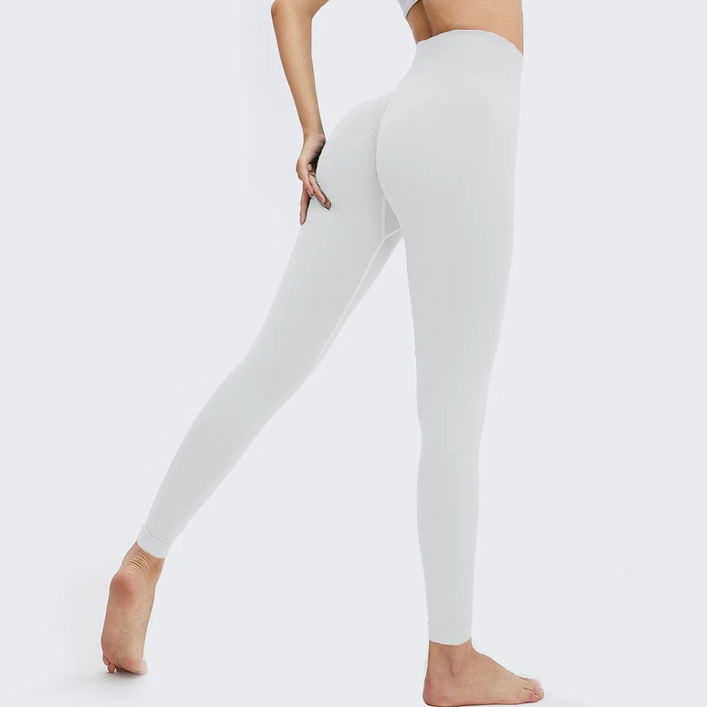 Nuevas mallas deportivas push up sin costuras para mujer, mallas de cintura alta con control de abdomen para entrenamiento en el gimnasio, pantalones de yoga elásticos con trasero de melocotón Nuevas mallas deportivas push up sin costuras para mujer, mallas de cintura alta con control de abdomen para entrenamiento en el gimnasio, pantalones de yoga elásticos con trasero de melocotón
