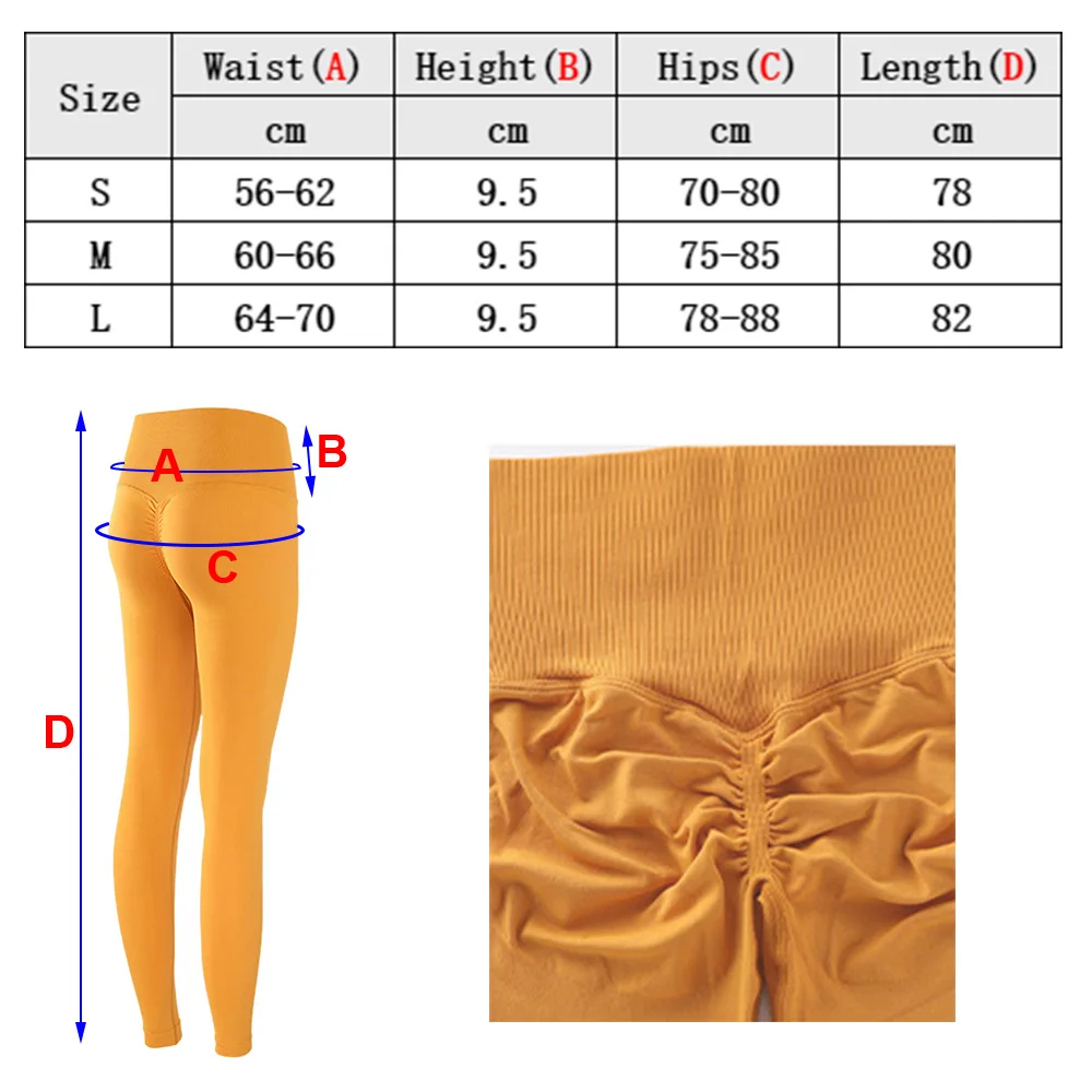 Nuevas mallas deportivas push up sin costuras para mujer, mallas de cintura alta con control de abdomen para entrenamiento en el gimnasio, pantalones de yoga elásticos con trasero de melocotón Nuevas mallas deportivas push up sin costuras para mujer, mallas de cintura alta con control de abdomen para entrenamiento en el gimnasio, pantalones de yoga elásticos con trasero de melocotón