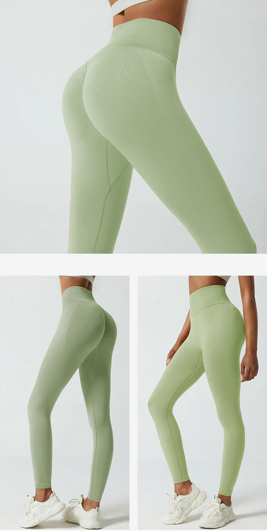 Nuevas mallas deportivas push up sin costuras para mujer, mallas de cintura alta con control de abdomen para entrenamiento en el gimnasio, pantalones de yoga elásticos con trasero de melocotón Nuevas mallas deportivas push up sin costuras para mujer, mallas de cintura alta con control de abdomen para entrenamiento en el gimnasio, pantalones de yoga elásticos con trasero de melocotón