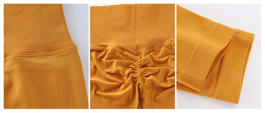 Nuevas mallas deportivas push up sin costuras para mujer, mallas de cintura alta con control de abdomen para entrenamiento en el gimnasio, pantalones de yoga elásticos con trasero de melocotón Nuevas mallas deportivas push up sin costuras para mujer, mallas de cintura alta con control de abdomen para entrenamiento en el gimnasio, pantalones de yoga elásticos con trasero de melocotón