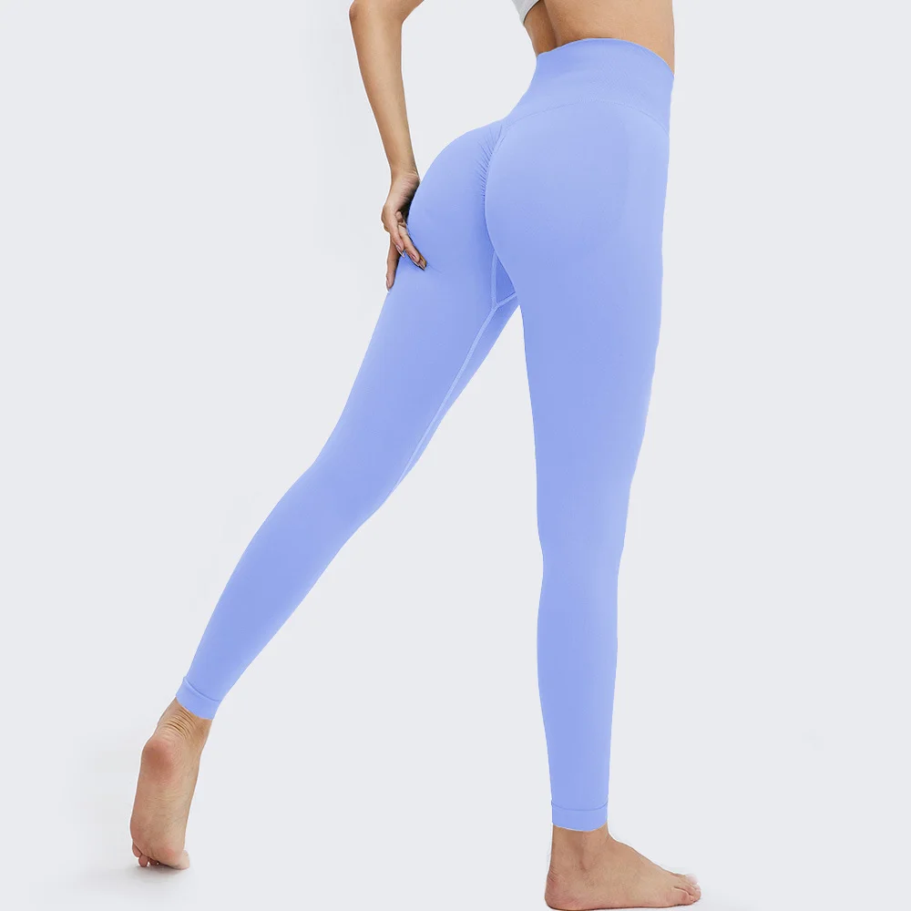 Nuevas mallas deportivas push up sin costuras para mujer, mallas de cintura alta con control de abdomen para entrenamiento en el gimnasio, pantalones de yoga elásticos con trasero de melocotón Nuevas mallas deportivas push up sin costuras para mujer, mallas de cintura alta con control de abdomen para entrenamiento en el gimnasio, pantalones de yoga elásticos con trasero de melocotón