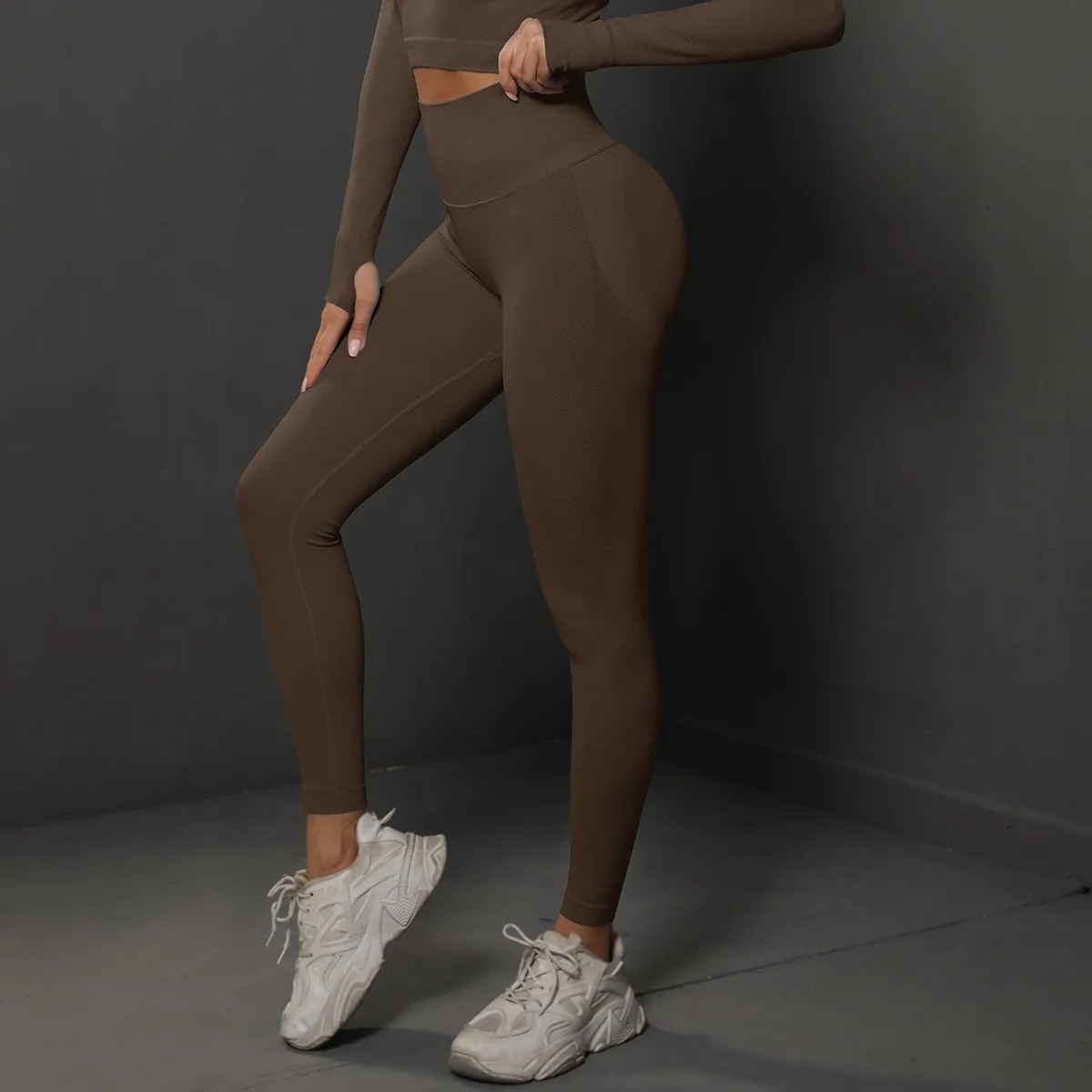 Leggings de yoga de cintura alta para mujer, leggings deportivos sin costuras con efecto push up, pantalones de yoga para correr, levantamiento de cadera, leggings de gimnasio altamente elásticos