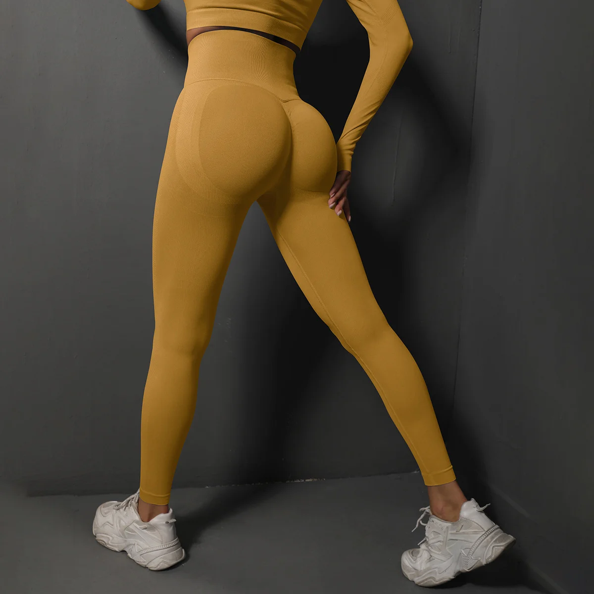 Leggings de yoga de cintura alta para mujer, leggings deportivos sin costuras con efecto push up, pantalones de yoga para correr, levantamiento de cadera, leggings de gimnasio altamente elásticos