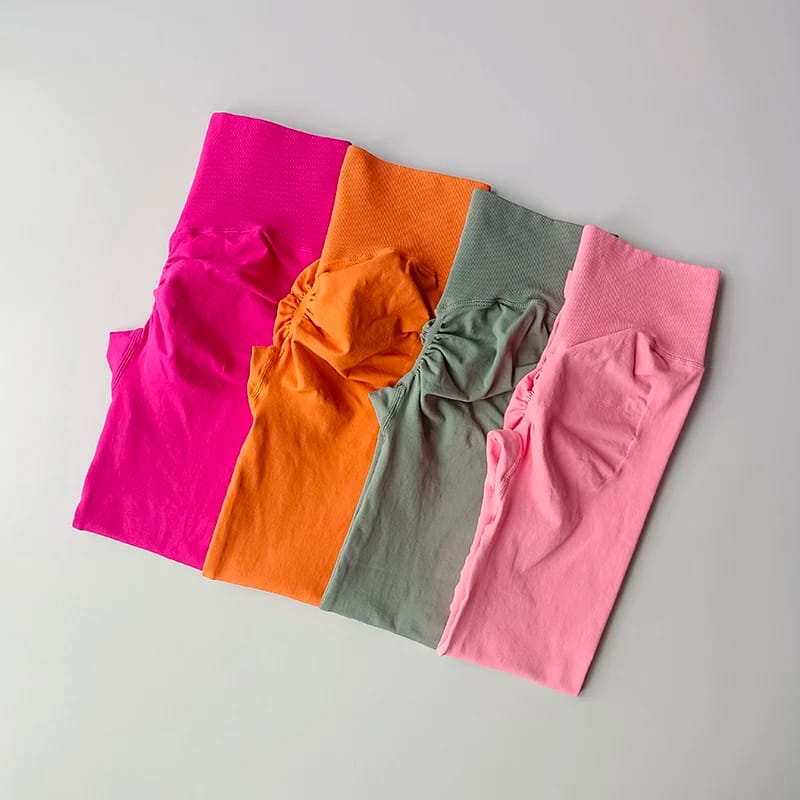 Leggings de yoga de cintura alta para mujer, leggings deportivos sin costuras con efecto push up, pantalones de yoga para correr, levantamiento de cadera, leggings de gimnasio altamente elásticos