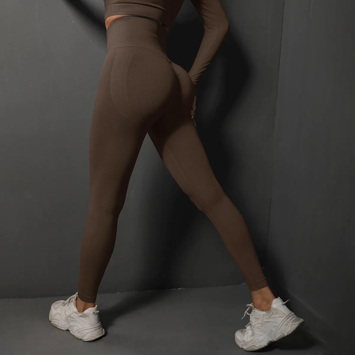 Leggings de yoga de cintura alta para mujer, leggings deportivos sin costuras con efecto push up, pantalones de yoga para correr, levantamiento de cadera, leggings de gimnasio altamente elásticos