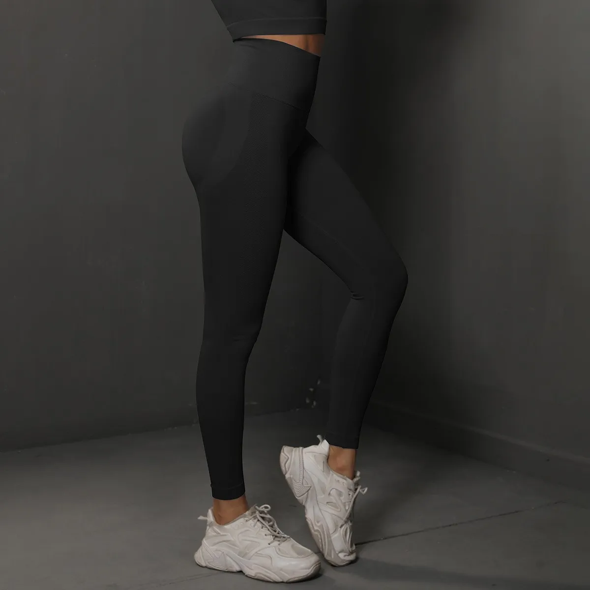 Leggings de yoga de cintura alta para mujer, leggings deportivos sin costuras con efecto push up, pantalones de yoga para correr, levantamiento de cadera, leggings de gimnasio altamente elásticos