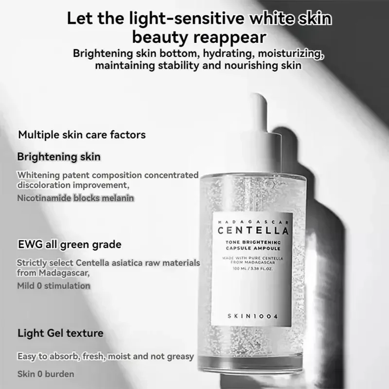 100 ml de esencia de centella asiática, suero facial iluminador, calmante e hidratante, cápsula iluminadora, solución diaria para el cuidado de la piel 100 ml de esencia de centella asiática, suero facial iluminador, calmante e hidratante, cápsula iluminadora, solución diaria para el cuidado de la piel