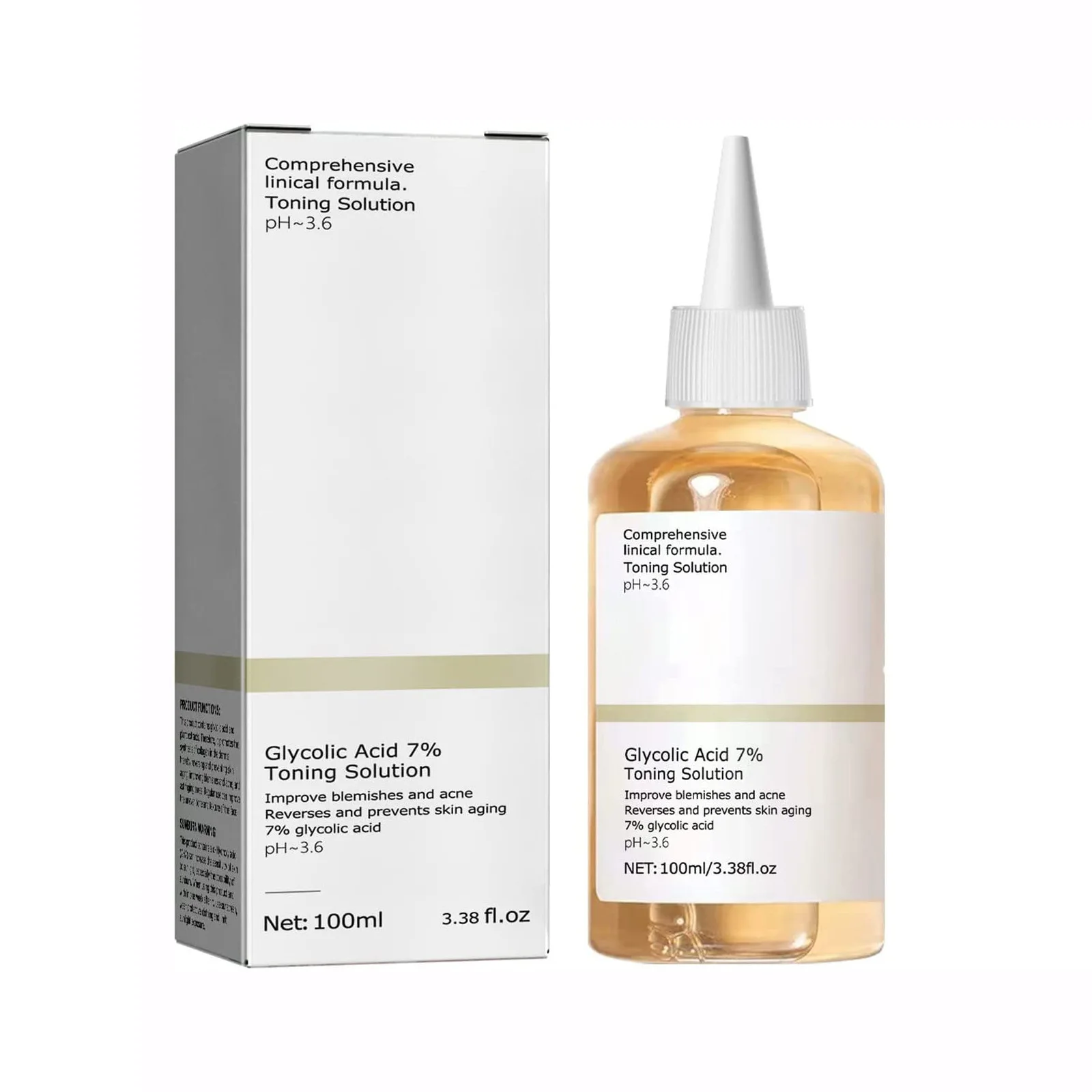 100ml Glycolic Acid 7% Toning Solution To Remove Acne and Moisturize Skin Rejuvenating Lotion