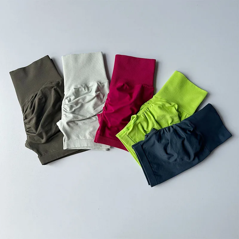 Pantalones cortos deportivos Peach Hip Lifting para mujer, cintura alta y adelgazantes, para correr, secado rápido, pantalones ajustados de tres puntos Pantalones cortos deportivos Peach Hip Lifting para mujer, cintura alta y adelgazantes, para correr, secado rápido, pantalones ajustados de tres puntos