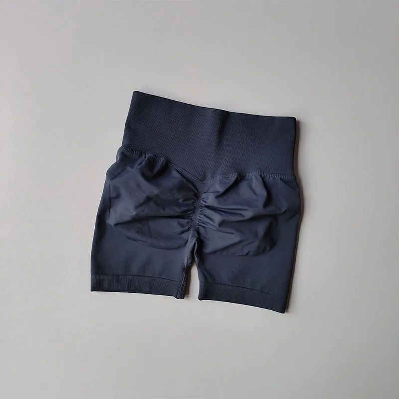 Pantalones cortos deportivos Peach Hip Lifting para mujer, cintura alta y adelgazantes, para correr, secado rápido, pantalones ajustados de tres puntos Pantalones cortos deportivos Peach Hip Lifting para mujer, cintura alta y adelgazantes, para correr, secado rápido, pantalones ajustados de tres puntos