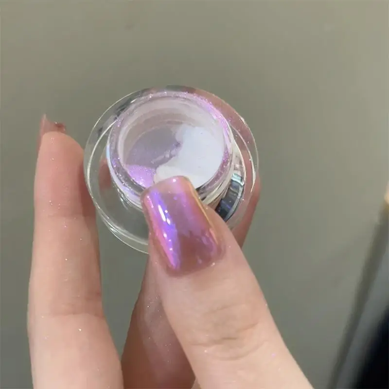 7Colors Moonlight White Aurora Mirror Powder Shiny Pearl Chrome Rubbing Powder Metallic Silver Effect Laser Moon-light Powder