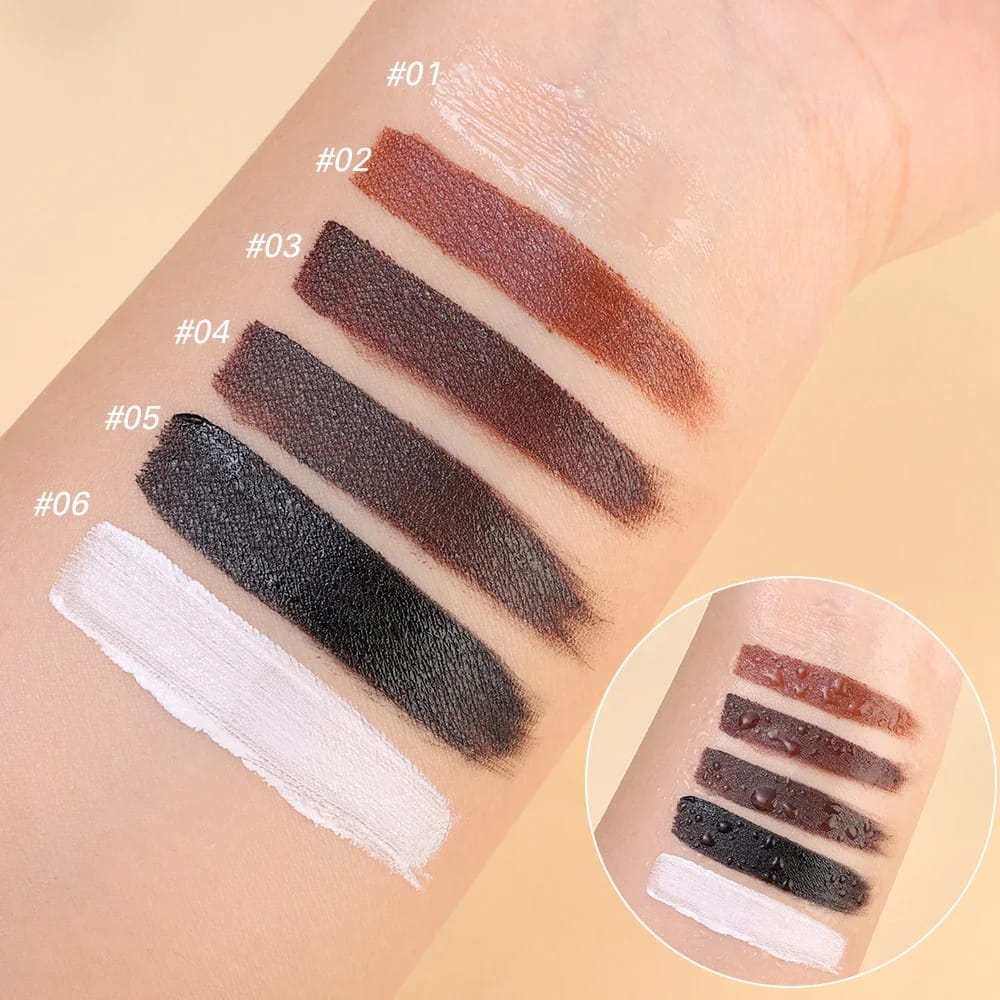 Crema para cejas con tinte natural 3D, color marrón mate y negro, potenciador de cejas, cera en gel, maquillaje de ojos duradero y resistente al agua, herramientas cosméticas.