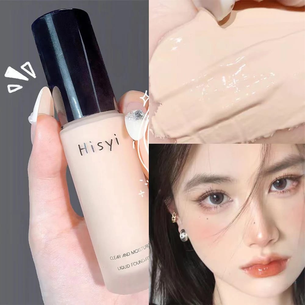 Liquid foundation naturally covers flaws without sticking powder, plain face cream, transparent foundation, conceals blemishes Liquid foundation naturally covers flaws without sticking powder, plain face cream, transparent foundation, conceals blemishes