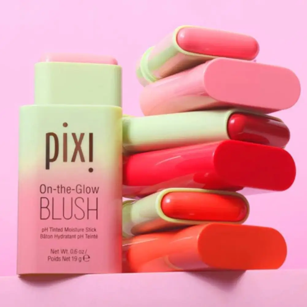 Pixi Blush Stick 3 In 1 Easy Color Rouge Blusher Cream Cheek Eye Lip Tinted Waterproof Mositure Face Contouring Shadow Blusher