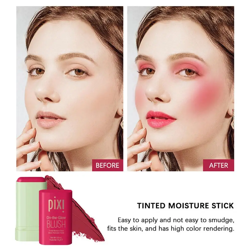 Pixi Blush Stick 3 In 1 Easy Color Rouge Blusher Cream Cheek Eye Lip Tinted Waterproof Mositure Face Contouring Shadow Blusher