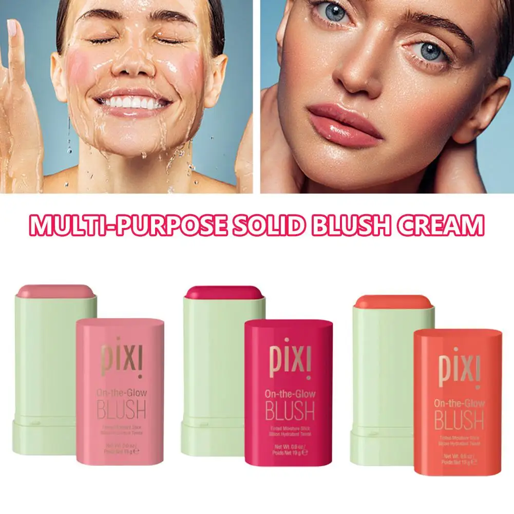 Pixi Blush Stick 3 In 1 Easy Color Rouge Blusher Cream Cheek Eye Lip Tinted Waterproof Mositure Face Contouring Shadow Blusher