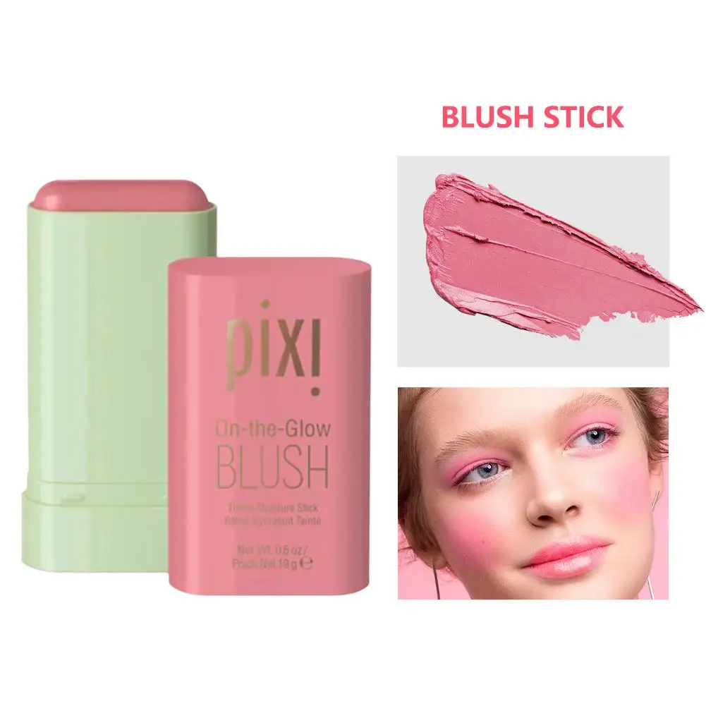 Pixi Blush Stick 3 In 1 Easy Color Rouge Blusher Cream Cheek Eye Lip Tinted Waterproof Mositure Face Contouring Shadow Blusher
